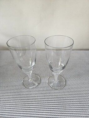 Vintage Frosted Stem Beer or Water Glass  G9